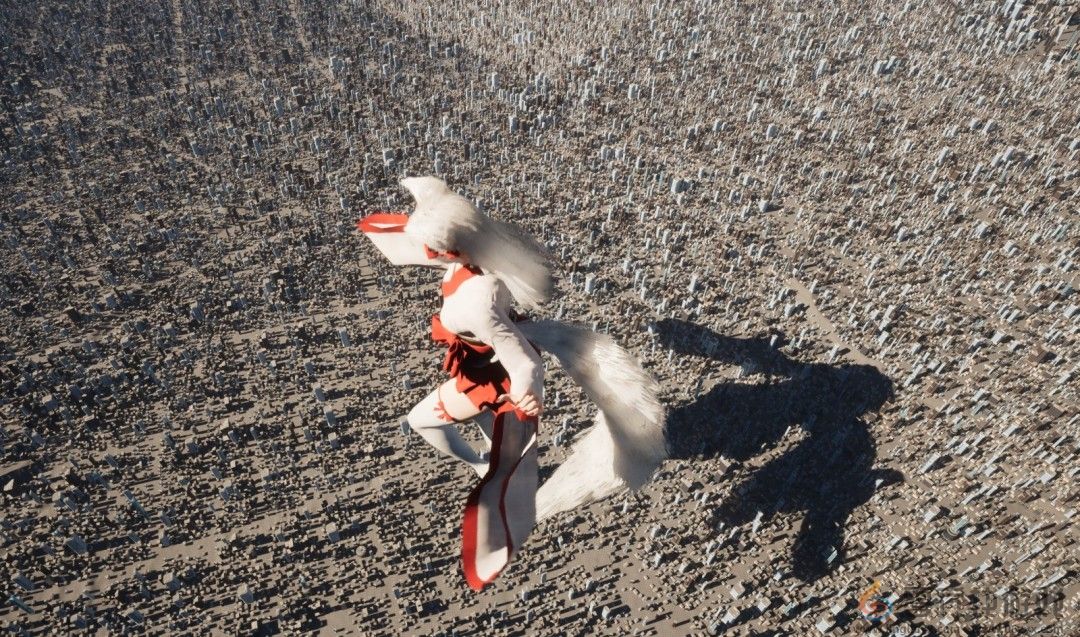 《女巨人游乐场》官方新截图：性感白丝狐妖践踏城市(图1)